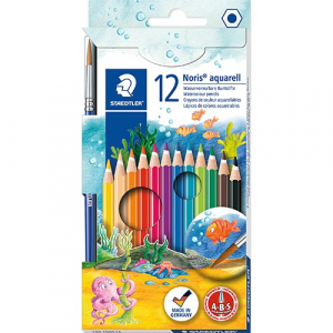 STAEDTLER Sz&iacute;nes ceruza  Noris Club akvarell 12 db-os klt. (144 10NC12)