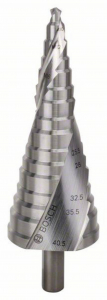 Bosch HSS Fokozatf&uacute;r&oacute; 6 - 38.5 mm, 6 - 40.5 mm, M10 - M40 Teljes hossz 125.5 mm 3 oldal&uacute; sz&aacute;r 1 db (2608587427)