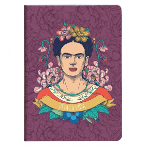 Clairefontaine Jegyzetf&uuml;zet  Frida Kahlo, A/5, 14,8x21 cm, 32 lapos, vonalas, vegyes minta (116212C)