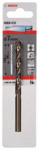 Bosch HSS F&eacute;m spir&aacute;lf&uacute;r&oacute; 7 mm Teljes hossz 109 mm Kobalt DIN 338 Hengeres befog&oacute;sz&aacute;r 1 db (2608585858)