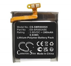 Cameron Sino Li-Polymer akku (3.88V/240mAh, Samsung EB-BR860ABY kompatibilis) FEKETE Samsung Galaxy Watch 4 Classic 42 mm (SM-R880) / Galaxy Watch 4 e