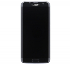 Samsung LCD kijelző + &eacute;rintőpanel FEKETE  Galaxy S7 EDGE (SM-G935) "Gigapack csomagol&aacute;s" (GH97-18533A)