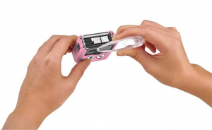 COLOP B&eacute;lyegző textilhez, kirak&oacute;s  "Marky", pink h&aacute;z, fekete p&aacute;rn&aacute;val (IC1510602)