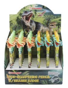 ICO Tol&oacute;bet&eacute;tes ceruza rad&iacute;rral display, HB,  "Bensia", dinoszaurusz (TICTCBD)