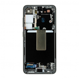 Samsung LCD kijelző + &eacute;rintő egys&eacute;g + el&uuml;lső burkolat  S911 Galaxy S23 grafit k&eacute;sz&uuml;l&eacute;khez (Service Pack)