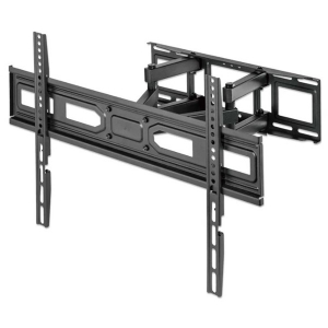 Manhattan TV állvány - Fali, dönthető, forgatható, szintezhető, TV állvány Fekete (max.VESA:600x400)(37"-80"-ig) (462440)