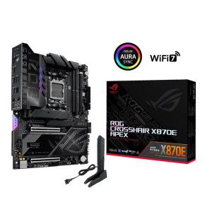 ASUS Alaplap - AMD  AM5 (X870, ATX, 2xDDR5 9600+MHz, 4xSATA3, 5x M.2, 2xUSB4) (ROG CROSSHAIR X870E APEX)