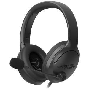 Spirit Of Gamer Fejhallgat&oacute; - PRO-H4 Black (MultiPlatform, mikrofon, 3.5mm jack, hangerőszab&aacute;lyz&oacute;, fekete) (MIC-PH4BK)