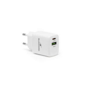 Bluestork H&aacute;l&oacute;zati t&ouml;ltő -  (USB-C, USB-A, 30W, feh&eacute;r) (PW-30-CA)