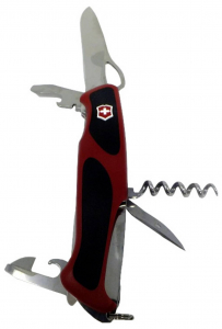 Victorinox Ranger 79 M Grip  T&ouml;bbfunkci&oacute;s k&eacute;s Funkci&oacute;sz&aacute;m 12 Piros/fekete (0.9563.MC)