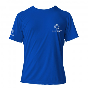 Bluering R&ouml;vid ujj&uacute; p&oacute;l&oacute; L k&eacute;k (TU03T ROYAL BLUE)