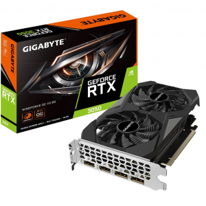 Gigabyte GeForce RTX3050 WINDFORCE OC V2 6G videokártya (GV-N3050WF2OCV2-6GD)