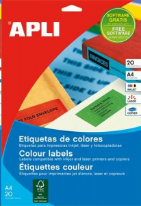 APLI 105x148 mm etikett, k&eacute;k 80 darab (LCA12992)