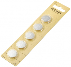 VOLTCRAFT Gombelem CR 2032 3 V 5 db 220 mAh L&iacute;tium LM2032 (VC-12628840)