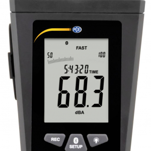 PCE Instruments Zajszintm&eacute;rő Adatgyűjtő 30 - 130 dB 30 Hz - 8 kHz USB, Bluetooth (PCE-323)