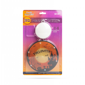 Family Halloween-i 3D dekorl&aacute;mpa - 14 melegfeh&eacute;r LED - elemes (58149)