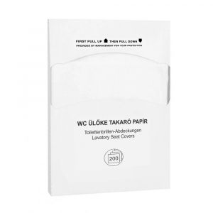 Alpha Toalett&uuml;lőke takar&oacute; pap&iacute;r 200 lap/csomag 10 cs/karton  feh&eacute;r (WCUP20010)