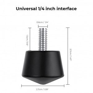 K&F Concept univerz&aacute;lis cs&uacute;sz&aacute;sg&aacute;tl&oacute; gumis &aacute;llv&aacute;nyl&aacute;b t&uuml;ske, 1/4"-os menet, 3 darabos szett (KF-31-050)