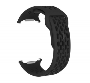 Ut&aacute;ngy&aacute;rtott Samsung Galaxy Watch Ultra lyukacsos m&aacute;gneses szilikon &oacute;rasz&iacute;j, 24mm, Fekete (CEL-STRAPPWATCH7U-BK)