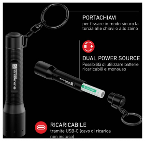 Ledlenser P3R K&eacute;zil&aacute;mpa Akkur&oacute;l &uuml;zemeltetett, Elemekről &uuml;zemeltetett 200 lm 8 &oacute;ra (503107)