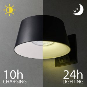 Sygonix Napelemes k&uuml;lt&eacute;ri fali l&aacute;mpa mozg&aacute;sjelzővel LED Fixen be&eacute;p&iacute;tett LED-es 10 W Antracit sz&uuml;rke (SY-5801972)