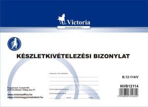 Victoria Nyomtatv&aacute;ny, k&eacute;szletkiv&eacute;telez&eacute;si bizonylat, 25x4, A5,  "B.12-114", 10 t&ouml;mb/csomag (NVB12114)