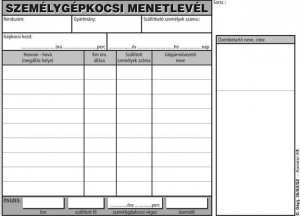 Victoria Nyomtatv&aacute;ny, menetlev&eacute;l, szem&eacute;lyg&eacute;pkocsi, 100 lap, A5, fekvő, , "D.G&Eacute;PJ.36.", 10 t&ouml;mb/csomag (NVDGEPJ36A5)