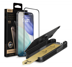 ESR ULTRAFIT ARMORITE PRO k&eacute;pernyőv&eacute;dő &uuml;veg (2.5D, 9H + seg&eacute;dkeret) &Aacute;TL&Aacute;TSZ&Oacute; Apple iPhone 17 Pro Max (GP-174896)