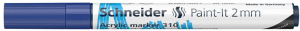 SCHNEIDER Dekormarker, akril, 2 mm,  "Paint-It 310", k&eacute;k (TSC310K)