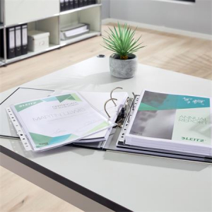 Leitz Genotherm, lefűzhető, A4, 170 mikron, narancsos fel&uuml;let, 20 mm,  "Jumbo" (E54934)