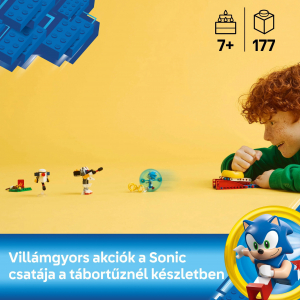 Lego Sonic the Hedgehog 77001 Sonic csat&aacute;ja a t&aacute;bortűzn&eacute;l