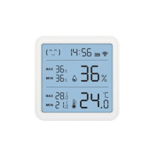 Home hő- &eacute;s p&aacute;ratartalom m&eacute;rő, &oacute;ra, nagy LCD kijelző, Smart Life, Tuya Smart, okos otthon, telefonos &eacute;rtes&iacute;t&eacute;s, automatiz&aacute;l&aacute;s, eszk&ouml;zvez&eacute;rl&eacute;s, riaszt&aacute;