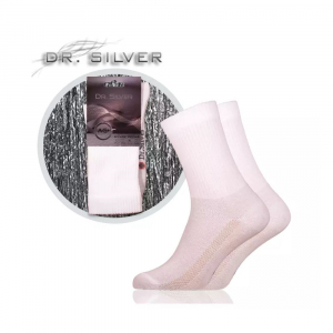 Dr. Silver Medical ezüstszálas bokazokni, fehér (44-46) (GYHSMW4446)