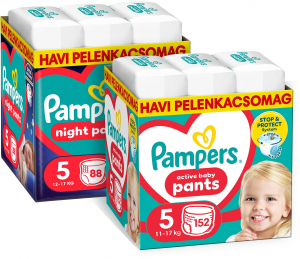 Pampers Pants 5 (152 db) + Night Pants 5 (88 db) bugyipelenka - eldobható (BABY169287mix5)