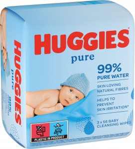 Huggies Pure Triplo (3× 56 db) popsitörlő - alkoholmentes