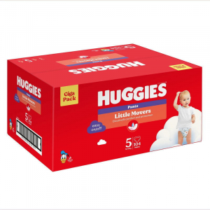 Huggies Little Movers, 5-ös méret (104 darab) bugyipelenka - mérete 5