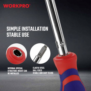 WorkPro Csavarh&uacute;z&oacute; k&eacute;szlet PH2, 1/4, PH1, 3/16&rdquo; (4.8 mm) (WP221046)