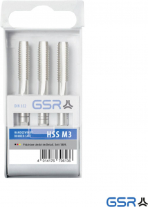 GSR K&eacute;zi menetf&uacute;r&oacute; k&eacute;szlet 3 r&eacute;szes Metrikus M12 1.75 Jobb v&aacute;g&oacute; DIN 352 HSS-G 1 db (00706250)