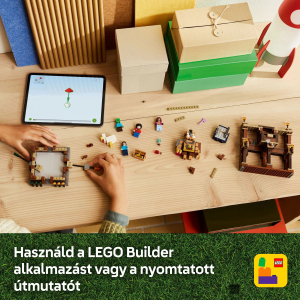 Lego Minecraft K&uuml;zdőt&eacute;r az erdei h&aacute;zn&aacute;l 21272