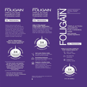 Foligain Triple Action Női sampon hajhullás ellen 2% trioxidillel sampon nők számára készült - hagyományos sampon