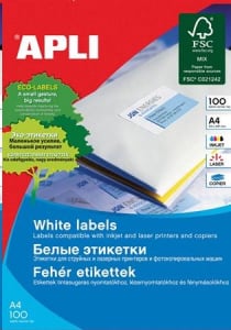 APLI 48.5x25.4 mm univerzális etikett, 4400 darab (LCA3129)