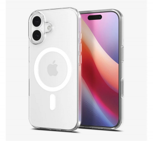 Spigen LIQUID CRYSTAL MAGSAFE szilikon telefonv&eacute;dő (&uuml;t&eacute;s&aacute;ll&oacute;s&aacute;g, l&eacute;gp&aacute;rn&aacute;s sarok, MagSafe) &Aacute;TL&Aacute;TSZ&Oacute; Apple iPhone 17 (ACS09648)