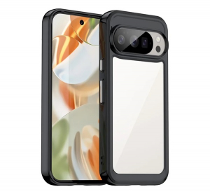 Szilikon telefonv&eacute;dő (&uuml;t&eacute;s&aacute;ll&oacute;s&aacute;g, &aacute;tl&aacute;tsz&oacute; h&aacute;tlap) FEKETE Google Pixel 10 / Pixel 10 Pro "Gigapack csomagol&aacute;s" (GP-174324)