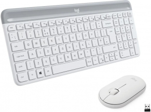 Logitech MK470 billentyűzet &eacute;s eg&eacute;r US Slim White (920-009205)
