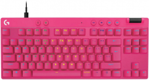 Logitech G Pro X Rapid TKL angol (QWERTY) billentyűzet magenta (920-013253)
