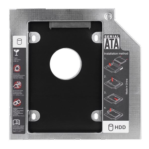 S-link SL-SSD9 2.5" SSD be&eacute;p&iacute;tő keret notebook ODD hely&eacute;re (13539)