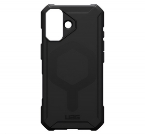 UAG ESSENTIAL szilikon telefonv&eacute;dő (erős &uuml;t&eacute;s&aacute;ll&oacute;s&aacute;g, l&eacute;gp&aacute;rn&aacute;s sarok, MagSafe) FEKETE Apple iPhone 17 (114542114040)