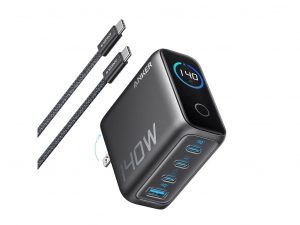 Anker Charger (140W, 4-Port, PD 3.1) with USB-C Cable -  Dark Gray (B2697GZ1)