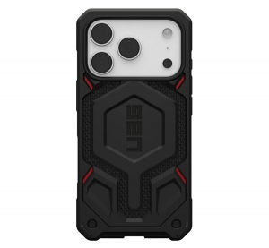 UAG MONARCH PRO szilikon telefonv&eacute;dő (erős &uuml;t&eacute;s&aacute;ll&oacute;s&aacute;g, textil minta, MagSafe) FEKETE Apple iPhone 17 Pro (114513113940)