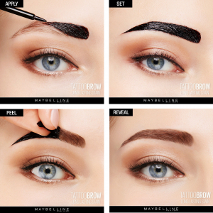 Maybelline Tattoo Brow Gel Tint 02 Medium Brown 4,6 g szemöldök gél - formázó és fixáló